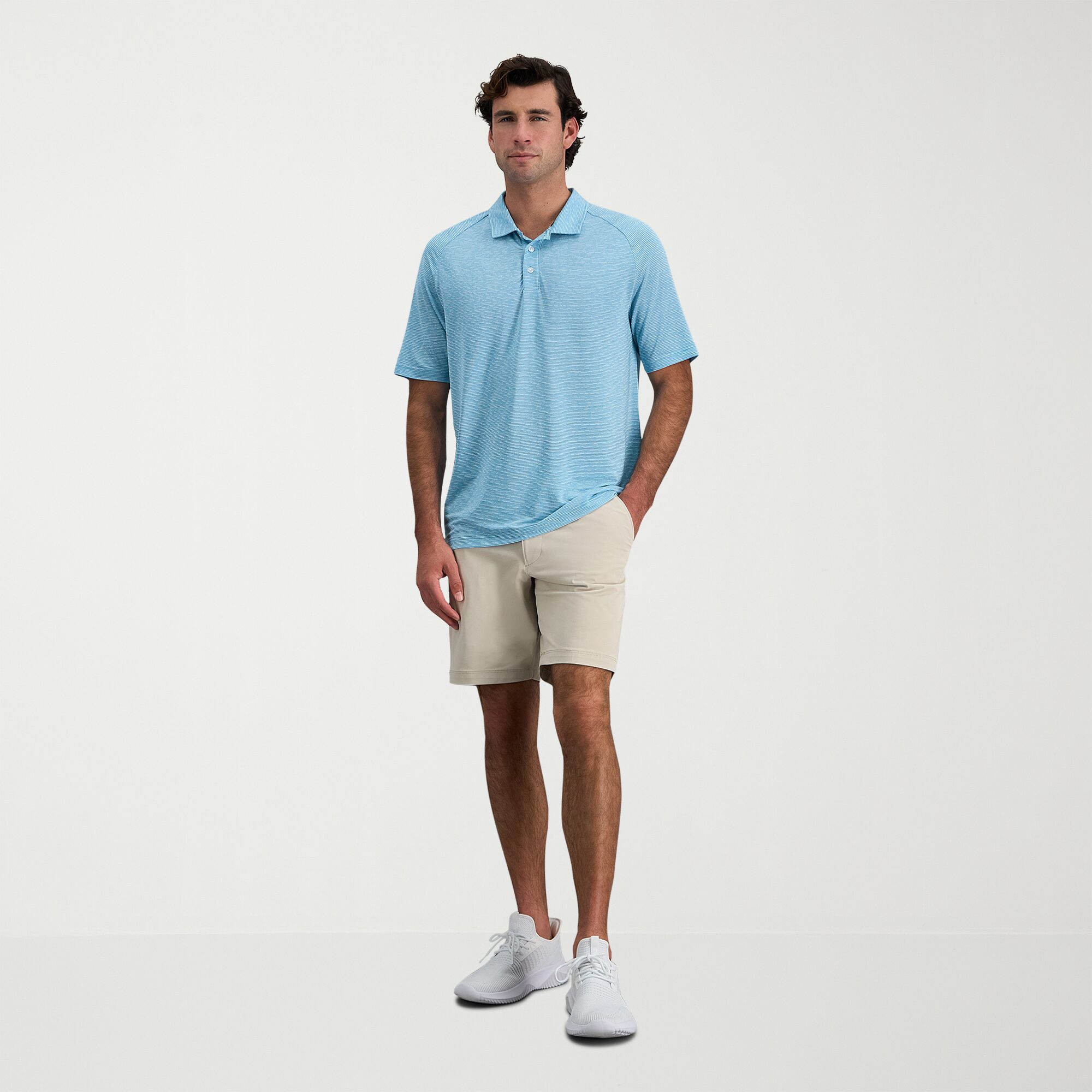 Haggar Raglan Mens Regular Fit Short Sleeve Polo Shirt