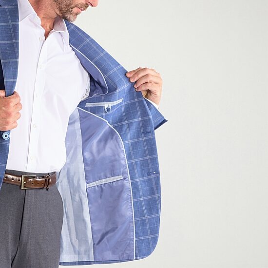 Steve Harvey Mens Plaid Regular Fit Sport Coat