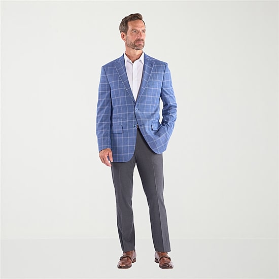Steve Harvey Mens Plaid Regular Fit Sport Coat