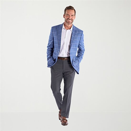 Steve Harvey Mens Plaid Regular Fit Sport Coat