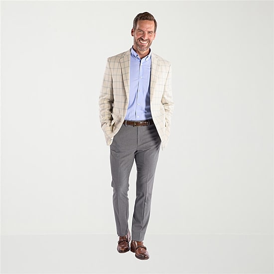 Steve Harvey Mens Plaid Regular Fit Sport Coat