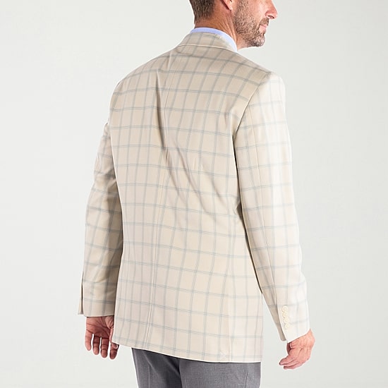 Steve Harvey Mens Plaid Regular Fit Sport Coat