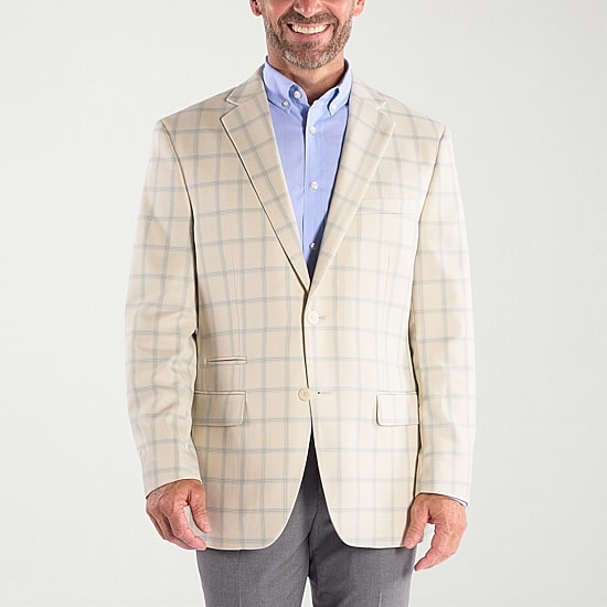 Steve Harvey Mens Plaid Regular Fit Sport Coat