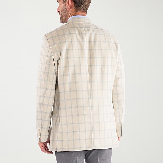 Steve Harvey Mens Plaid Regular Fit Sport Coat