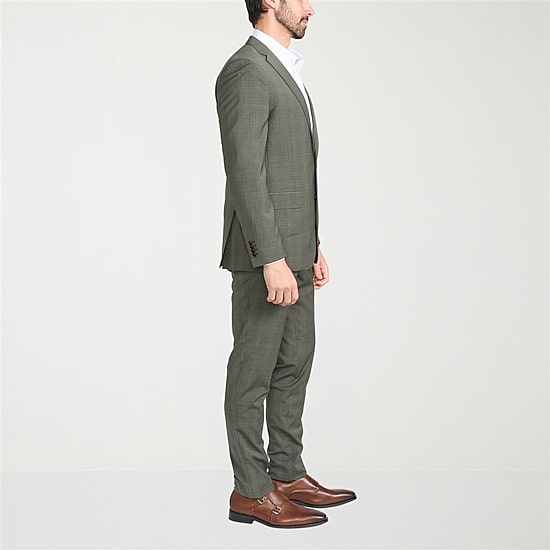 CRICKETEER™ Mens Windowpane Stretch Fabric 2-pc. Suit Set