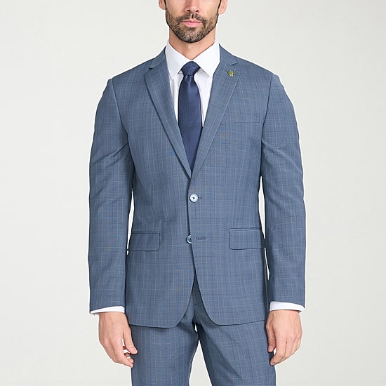 CRICKETEER™ Mens Plaid Stretch Fabric 2-pc. Suit Set