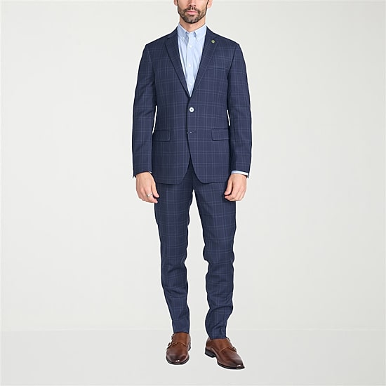 CRICKETEER™ Mens Windowpane Stretch Fabric 2-pc. Suit Set