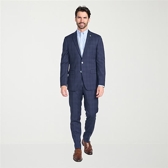 CRICKETEER™ Mens Windowpane Stretch Fabric 2-pc. Suit Set