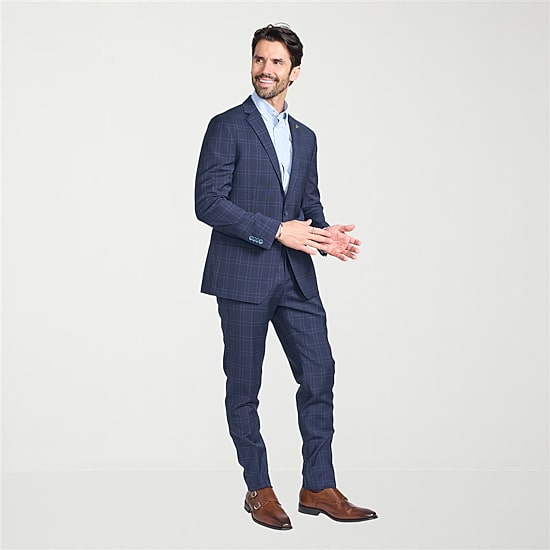 CRICKETEER™ Mens Windowpane Stretch Fabric 2-pc. Suit Set
