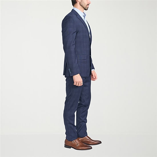 CRICKETEER™ Mens Windowpane Stretch Fabric 2-pc. Suit Set