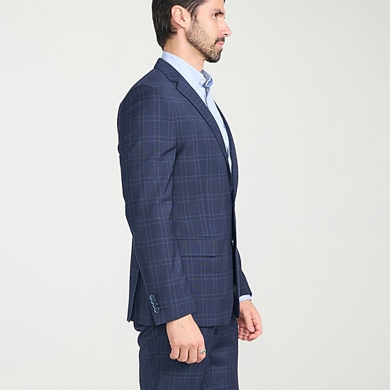 CRICKETEER™ Mens Windowpane Stretch Fabric 2-pc. Suit Set