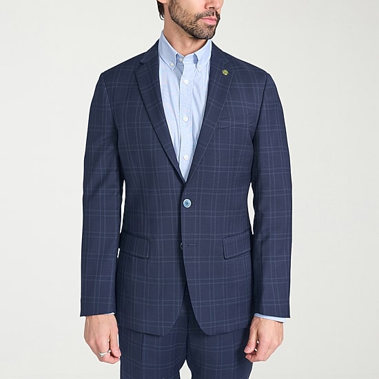 CRICKETEER™ Mens Windowpane Stretch Fabric 2-pc. Suit Set