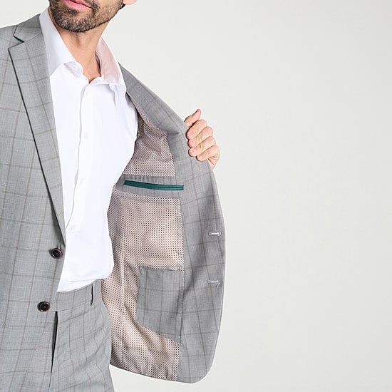 CRICKETEER™ Mens Windowpane Stretch Fabric 2-pc. Suit Set