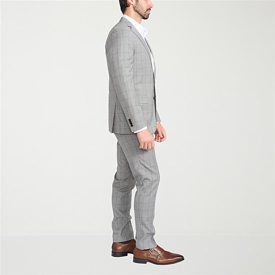 CRICKETEER™ Mens Windowpane Stretch Fabric 2-pc. Suit Set