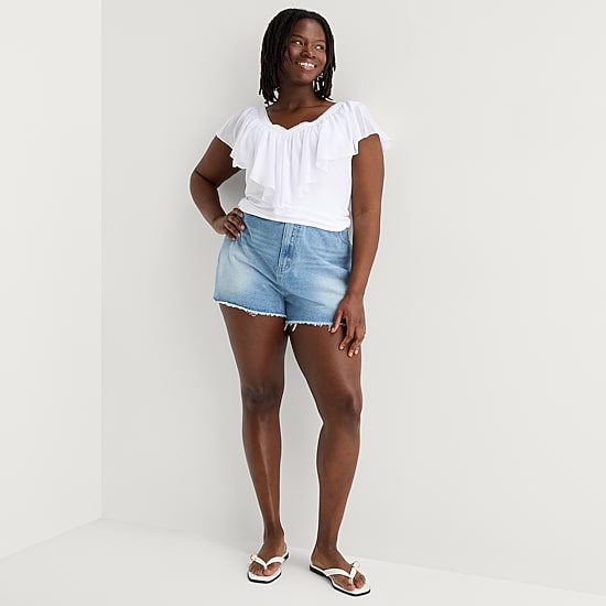 Forever 21 Womens Juniors Plus V Neck Short Sleeve T-Shirt