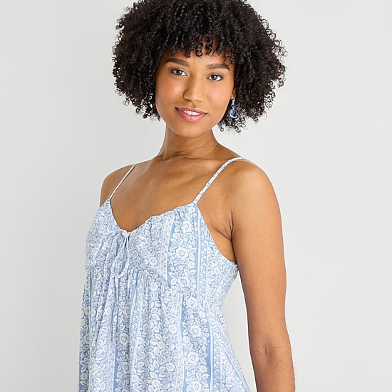 Arizona Womens Juniors U Neck Sleeveless Sundress