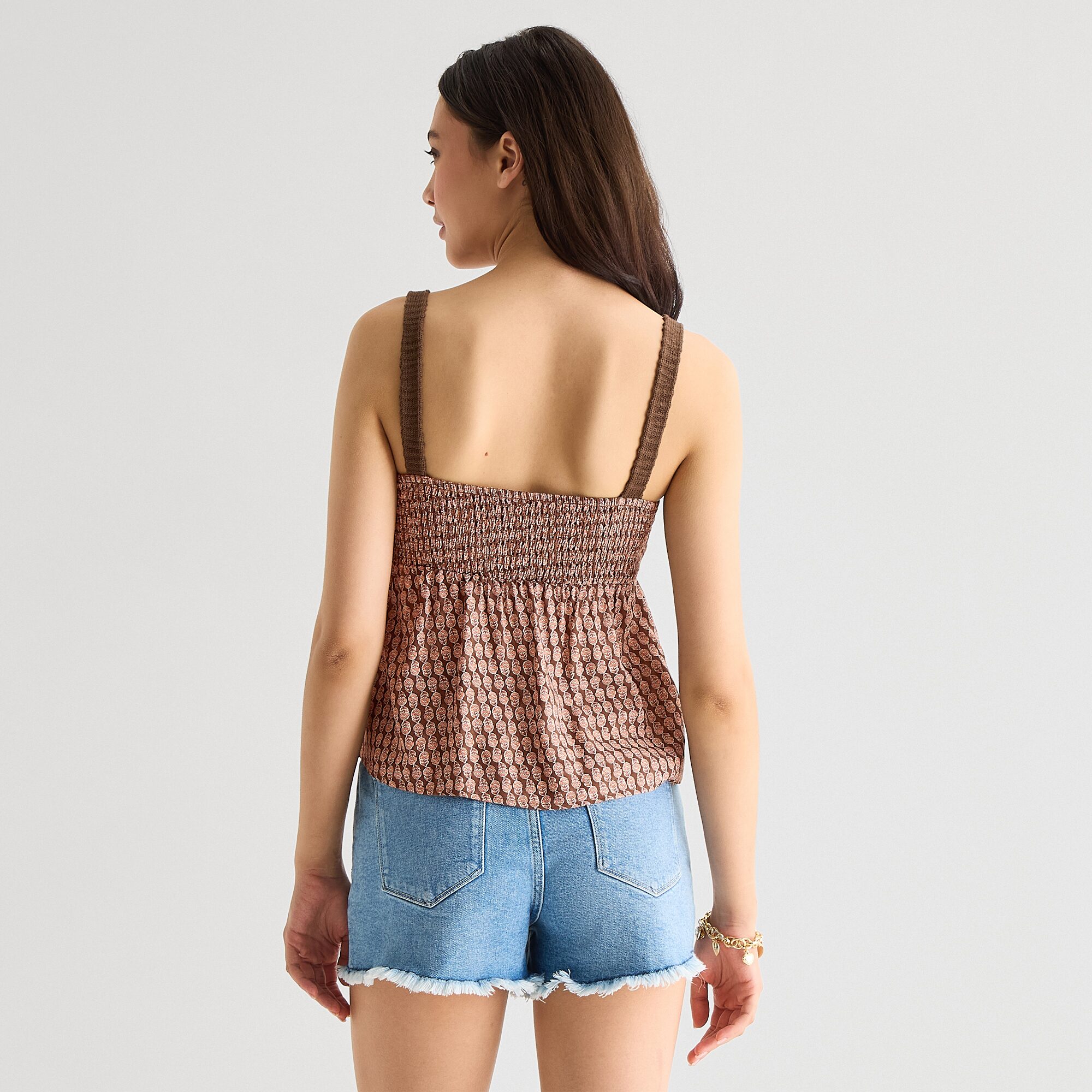 Arizona Womens Juniors Square Neck Sleeveless Tank Top