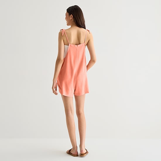 Arizona Sleeveless Womens Shortalls Juniors