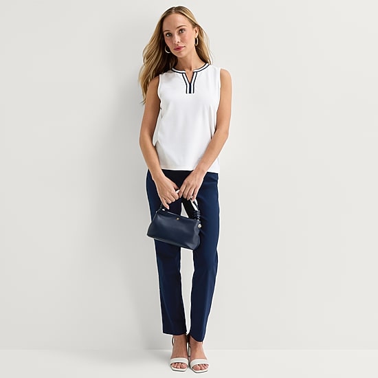 Liz Claiborne Womens V Neck Sleeveless Blouse