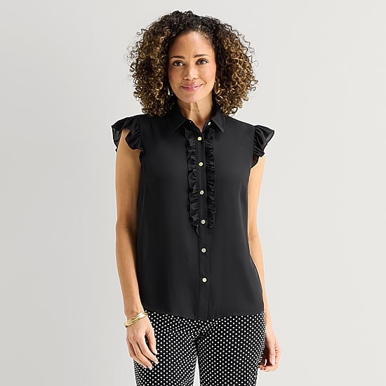 Liz Claiborne Womens Sleeveless Blouse