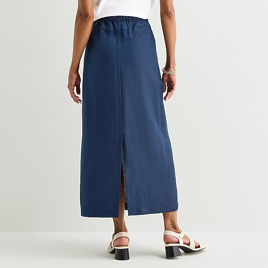 Liz Claiborne Womens Mid Rise Maxi Skirt