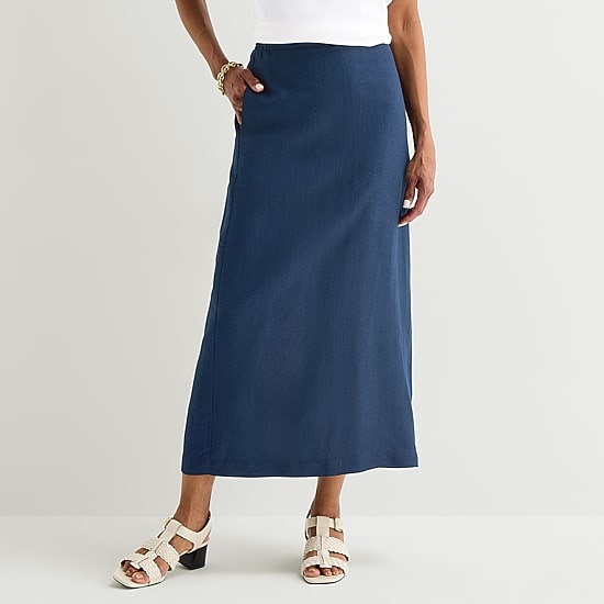 Liz Claiborne Womens Mid Rise Maxi Skirt