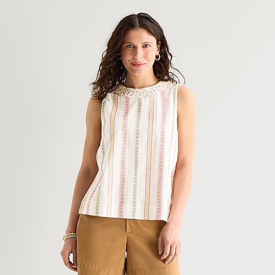St. John's Bay Womens Sleeveless Blouse