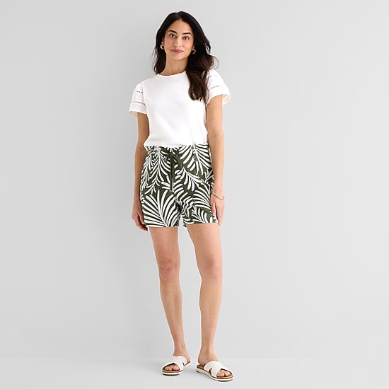 St. John's Bay Womens Round Neck Short Sleeve T-Shirt