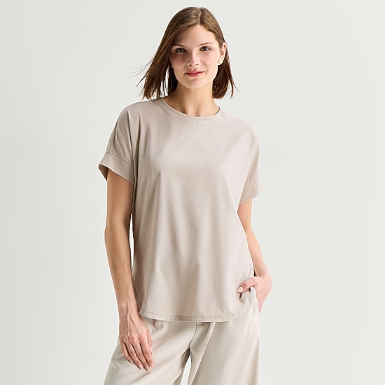 Stylus Woven Dolman Sleeve T-Shirt
