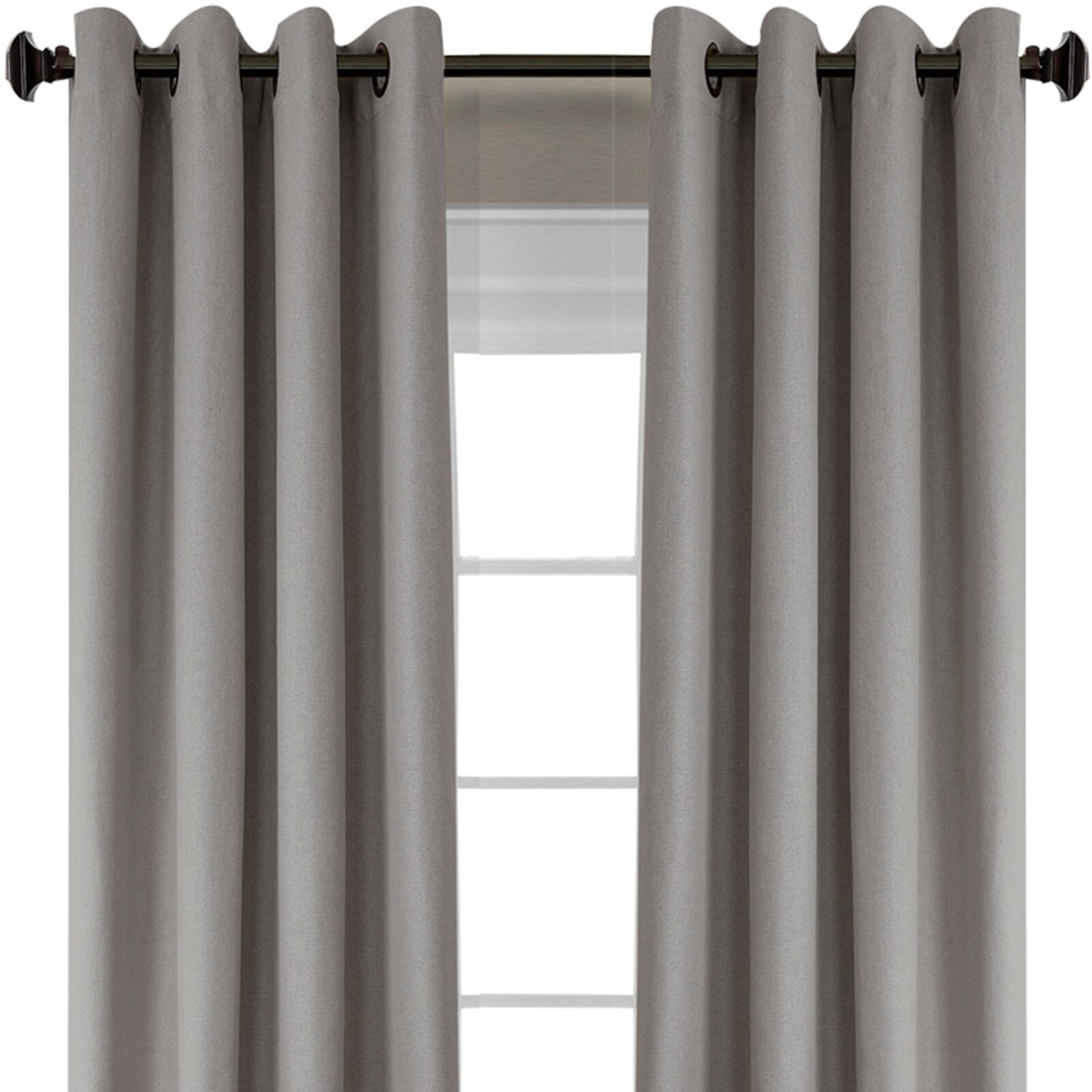 Threadmade Braiden Color Block Grommet Top Blackout Single Curtain Panel