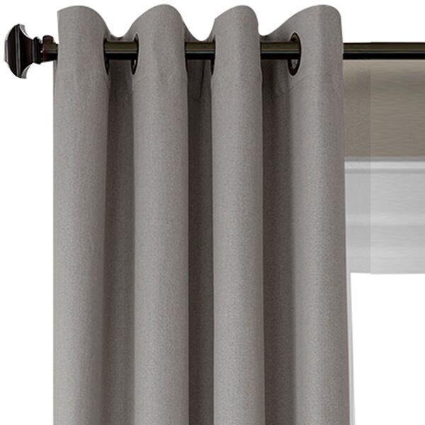 Threadmade Braiden Color Block Grommet Top Blackout Single Curtain Panel