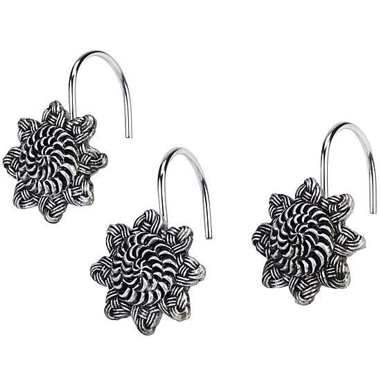 Avanti® Braided Medallion Shower Curtain Hooks