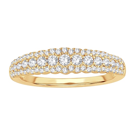 Womens 1/2 CT. T.W. Natural White Diamond 10K Gold Anniversary Wedding Band