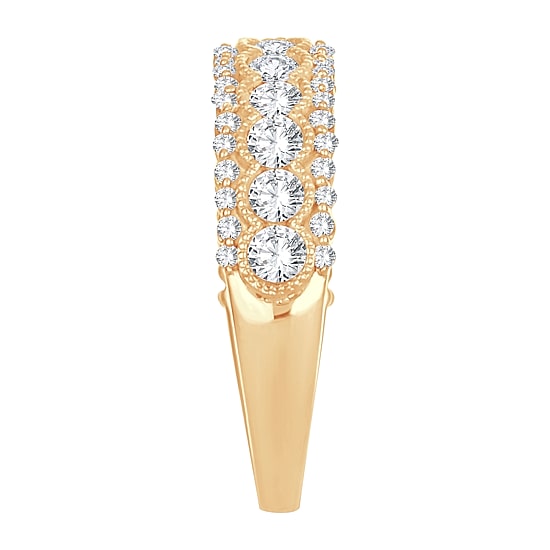 Womens 1 CT. T.W. Natural White Diamond 10K Gold Anniversary Band