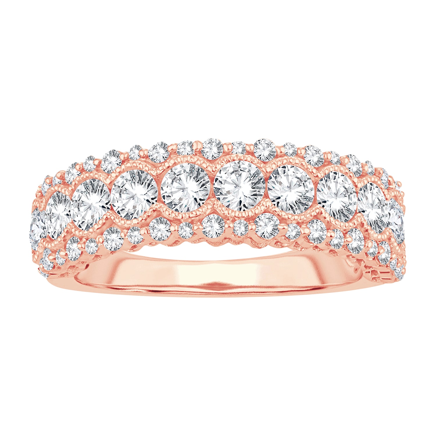 Womens 1 1/2 CT. T.W. Natural White Diamond 10K Gold Anniversary Band
