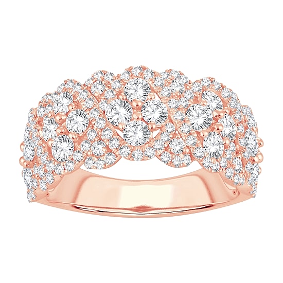 Womens 1 3/4 CT. T.W. Natural White Diamond 10K Gold Anniversary Band