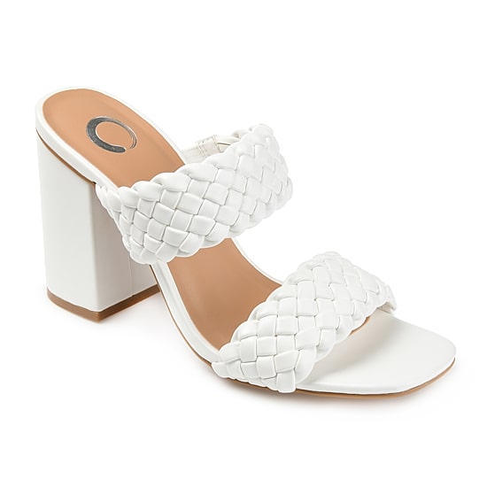 Journee Collection Melissa Womens Round Open Toe Block Heel Pumps