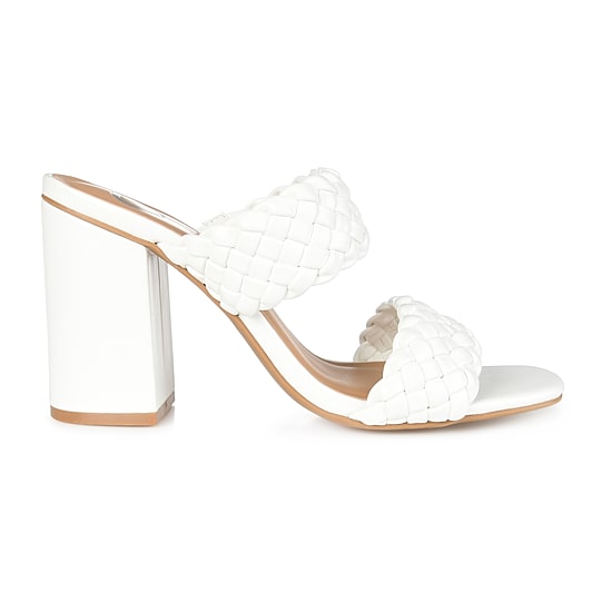 Journee Collection Melissa Womens Round Open Toe Block Heel Pumps
