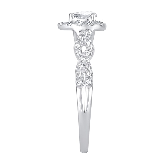 Womens 1/2 CT. T.W. Natural White Diamond 10K Gold Pear Engagement Ring