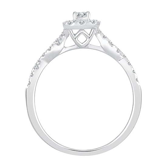 Womens 1/2 CT. T.W. Natural White Diamond 10K Gold Engagement Ring
