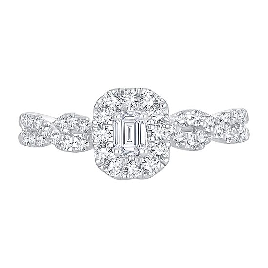Womens 1/2 CT. T.W. Natural White Diamond 10K Gold Engagement Ring