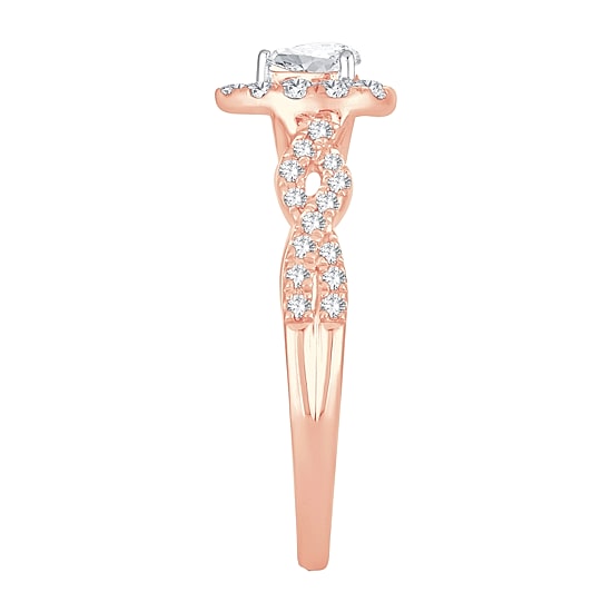 Womens 1/2 CT. T.W. Natural White Diamond 10K Gold Pear Engagement Ring
