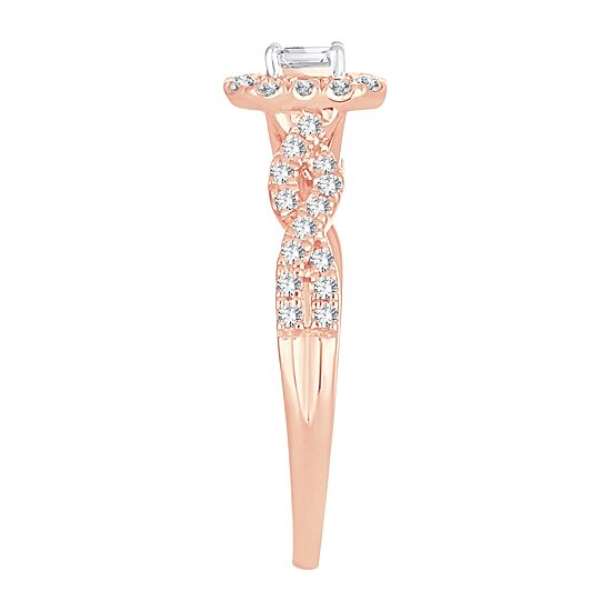 Womens 1/2 CT. T.W. Natural White Diamond 10K Gold Engagement Ring
