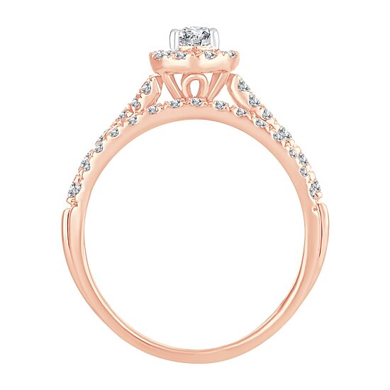 Womens 1 CT. T.W. Natural White Diamond 10K Gold Pear Bridal Set
