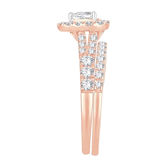 Womens 1 CT. T.W. Natural White Diamond 10K Gold Pear Bridal Set