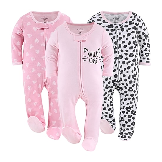 The Peanutshell Baby Girls 3-pc. Sleep and Play