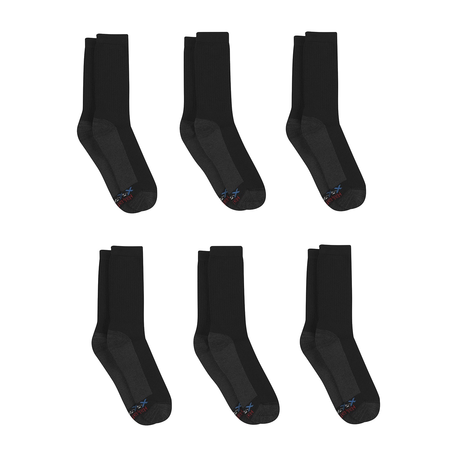 Hanes® Men's Ultimate 6-Pack Ultra Cushion Crew Socks