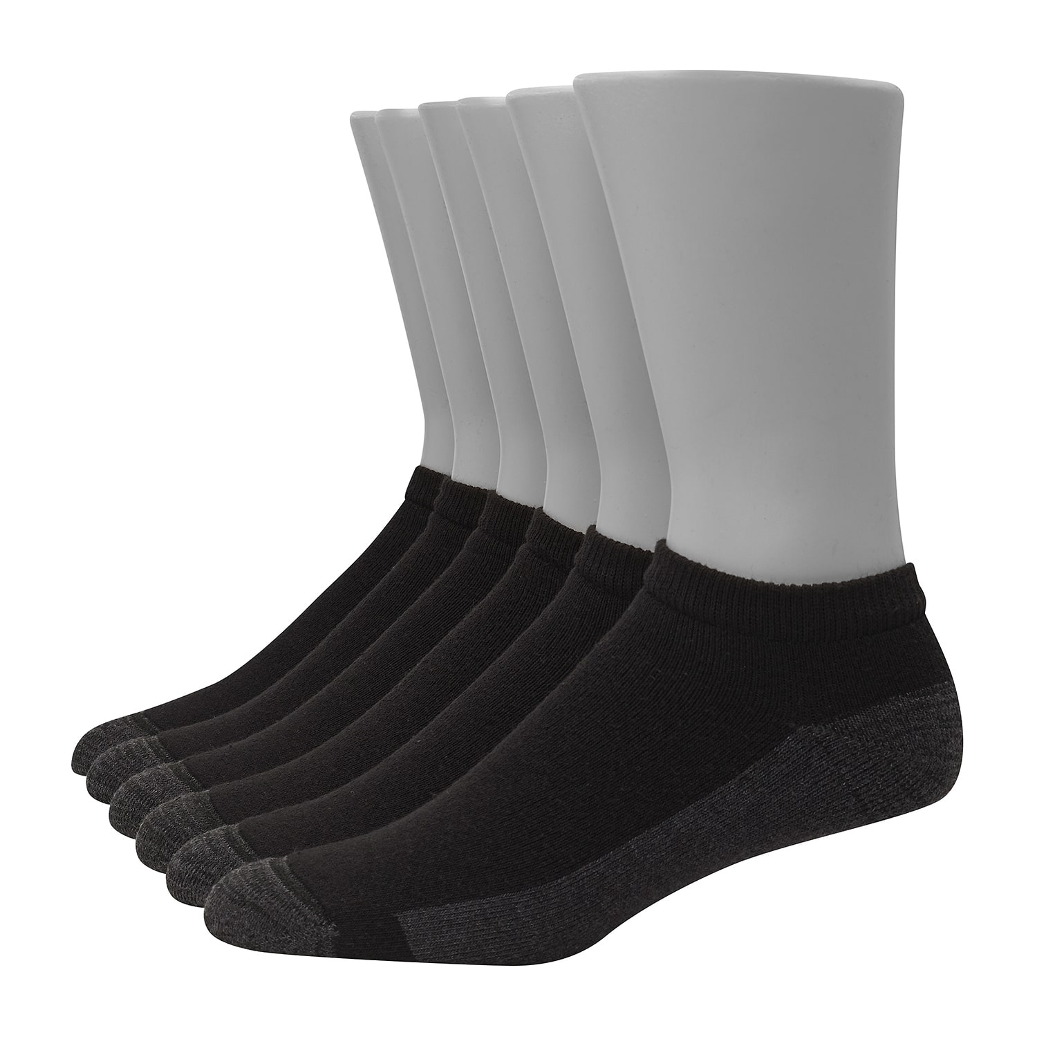 Hanes Ultimate Mens Multi-Pack 6 Pair Low Cut Socks