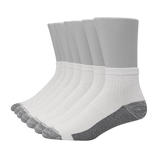 Hanes Ultimate Bonus Pack Mens Multi-Pack 7 Pair Quarter Ankle Socks