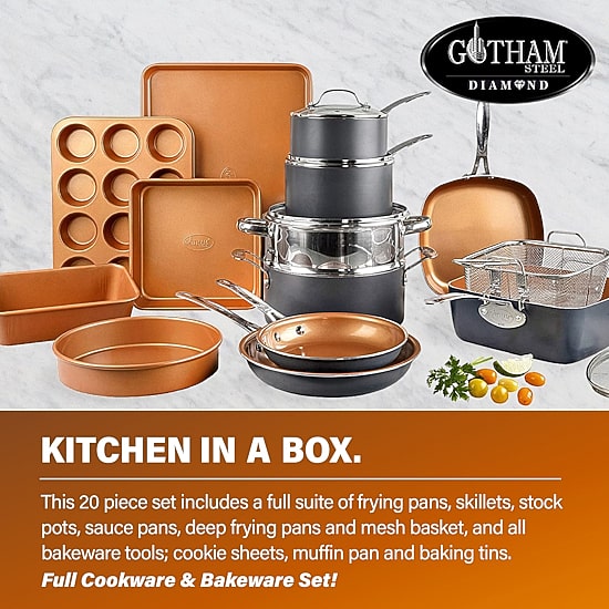 Gotham Steel 20-pc. Cookware Set
